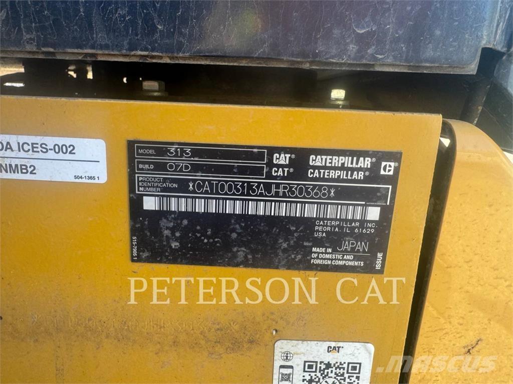 CAT 313 Kāpurķēžu ekskavatori