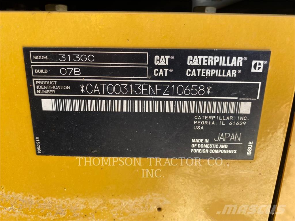 CAT 313GC Kāpurķēžu ekskavatori