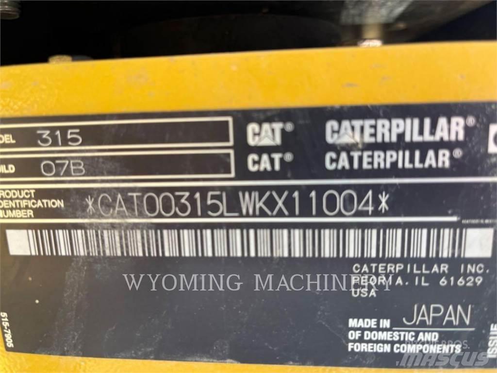 CAT 315 Kāpurķēžu ekskavatori