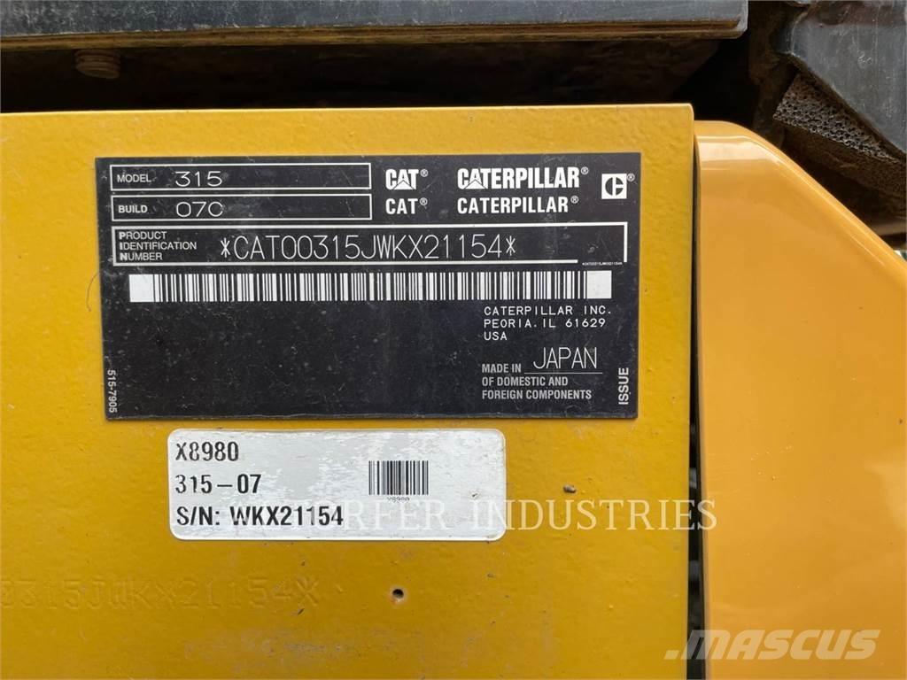 CAT 315-07 Kāpurķēžu ekskavatori