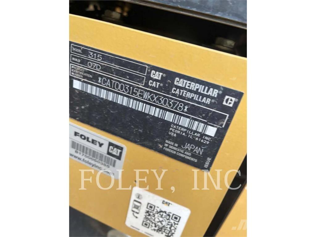 CAT 315-07 Kāpurķēžu ekskavatori