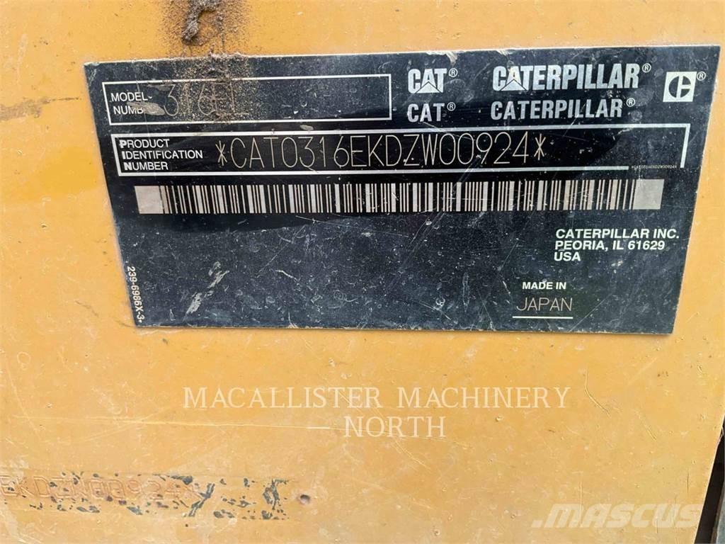 CAT 316EL Kāpurķēžu ekskavatori
