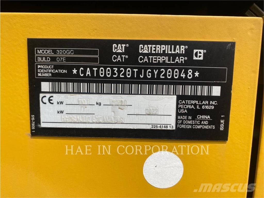 CAT 320-07GC Kāpurķēžu ekskavatori