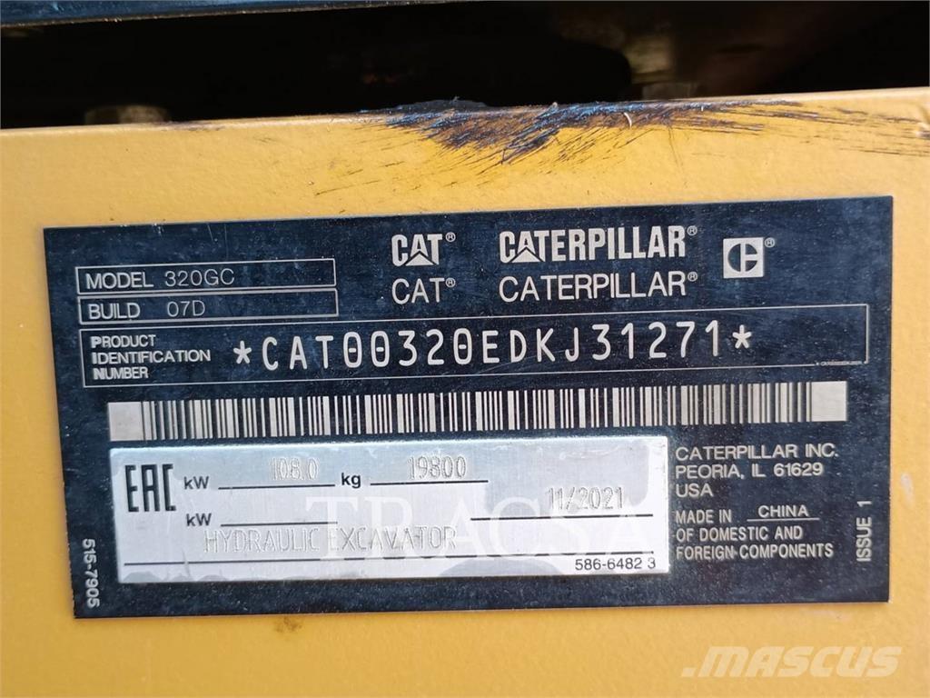 CAT 320GC Kāpurķēžu ekskavatori