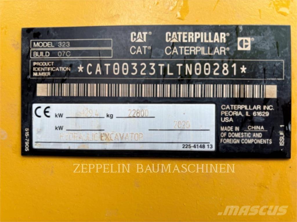 CAT 323-07C Kāpurķēžu ekskavatori