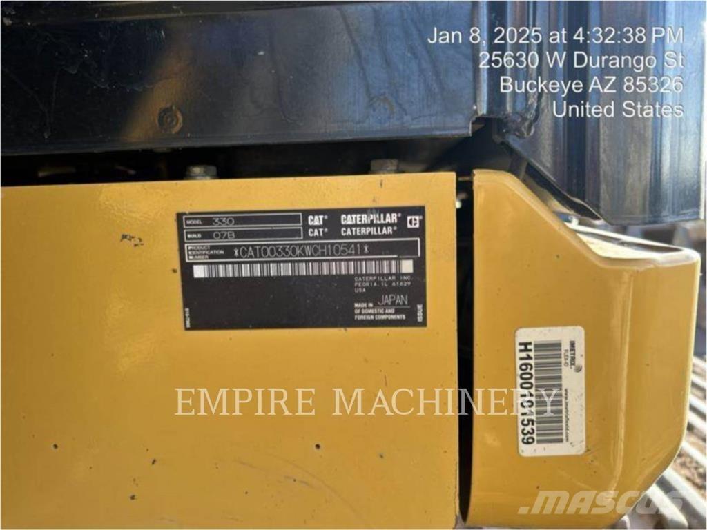 CAT 330-07 P Kāpurķēžu ekskavatori