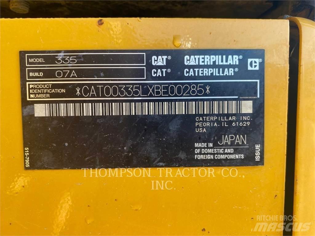 CAT 335 Kāpurķēžu ekskavatori