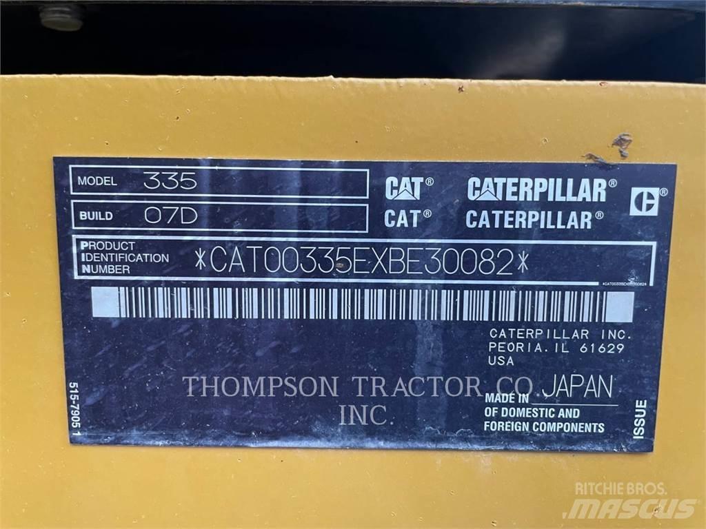 CAT 335 Kāpurķēžu ekskavatori