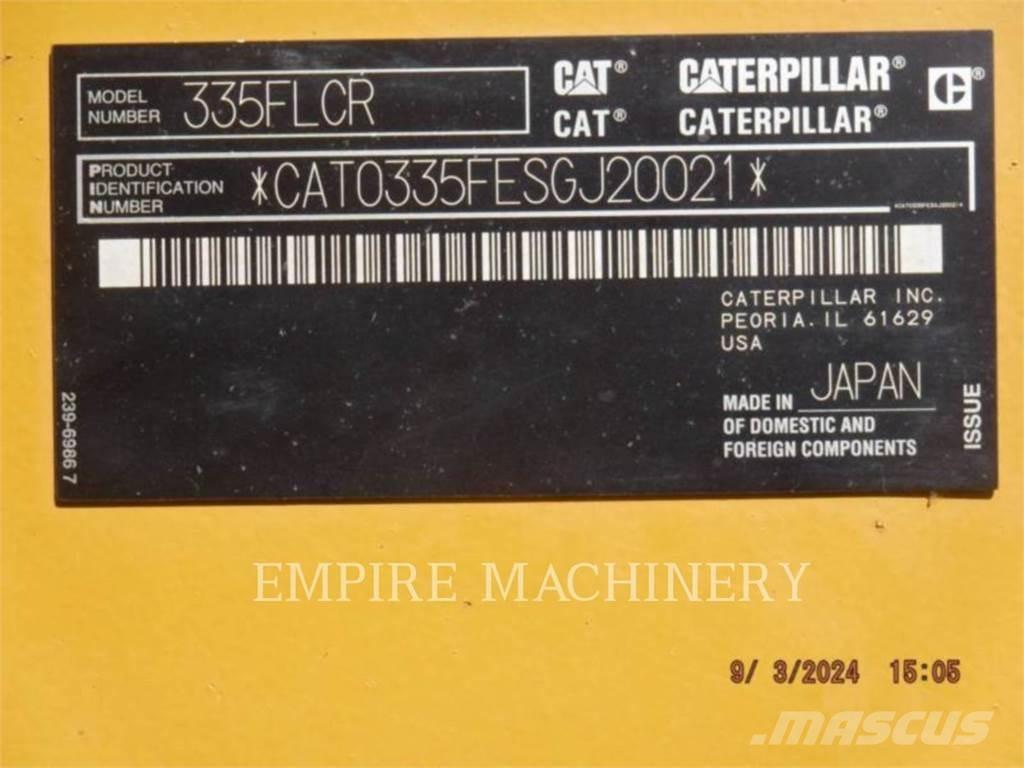 CAT 335FL P Kāpurķēžu ekskavatori