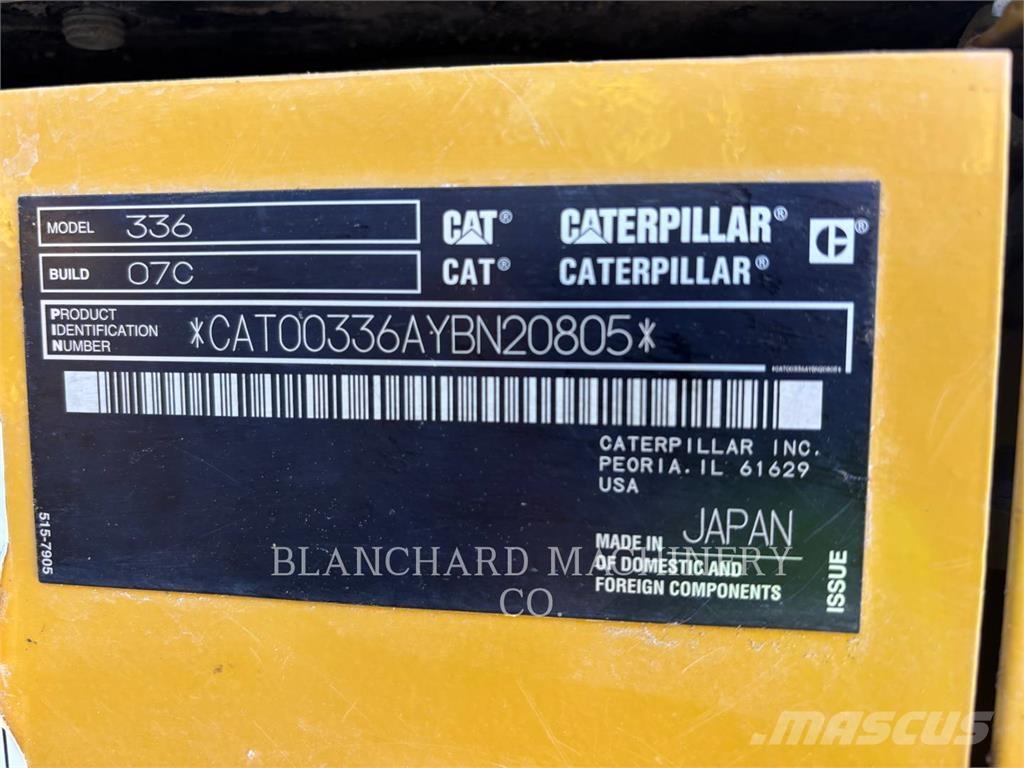 CAT 336 Kāpurķēžu ekskavatori