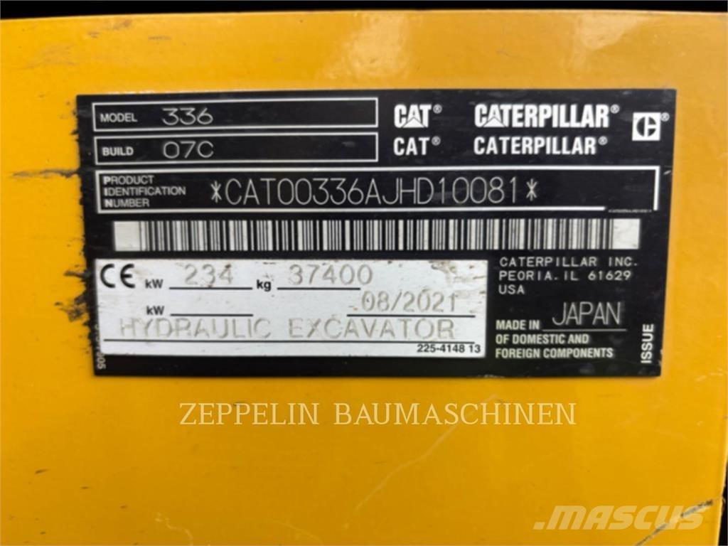 CAT 336-07C Kāpurķēžu ekskavatori