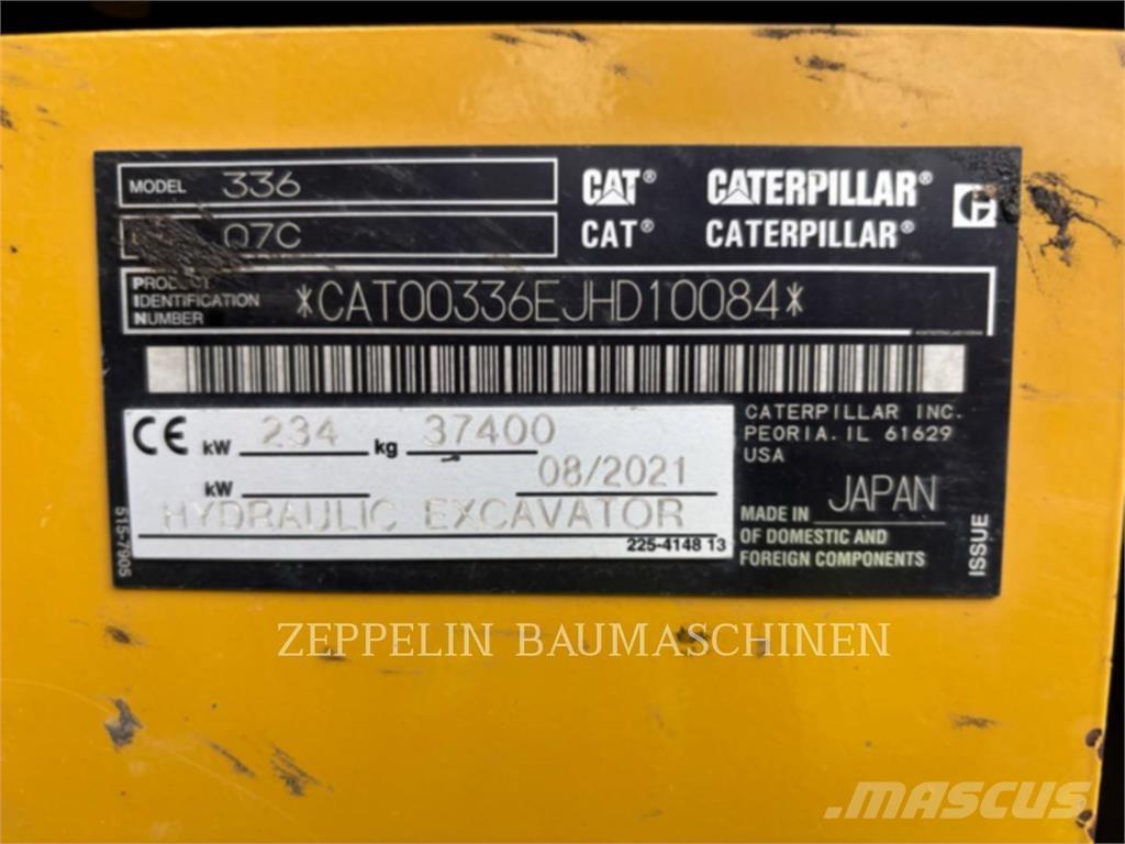 CAT 336-07C Kāpurķēžu ekskavatori