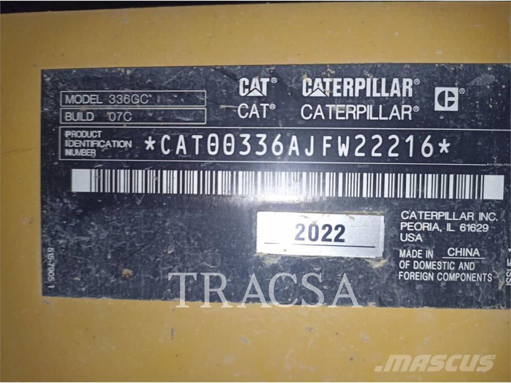 CAT 336-07GC Kāpurķēžu ekskavatori