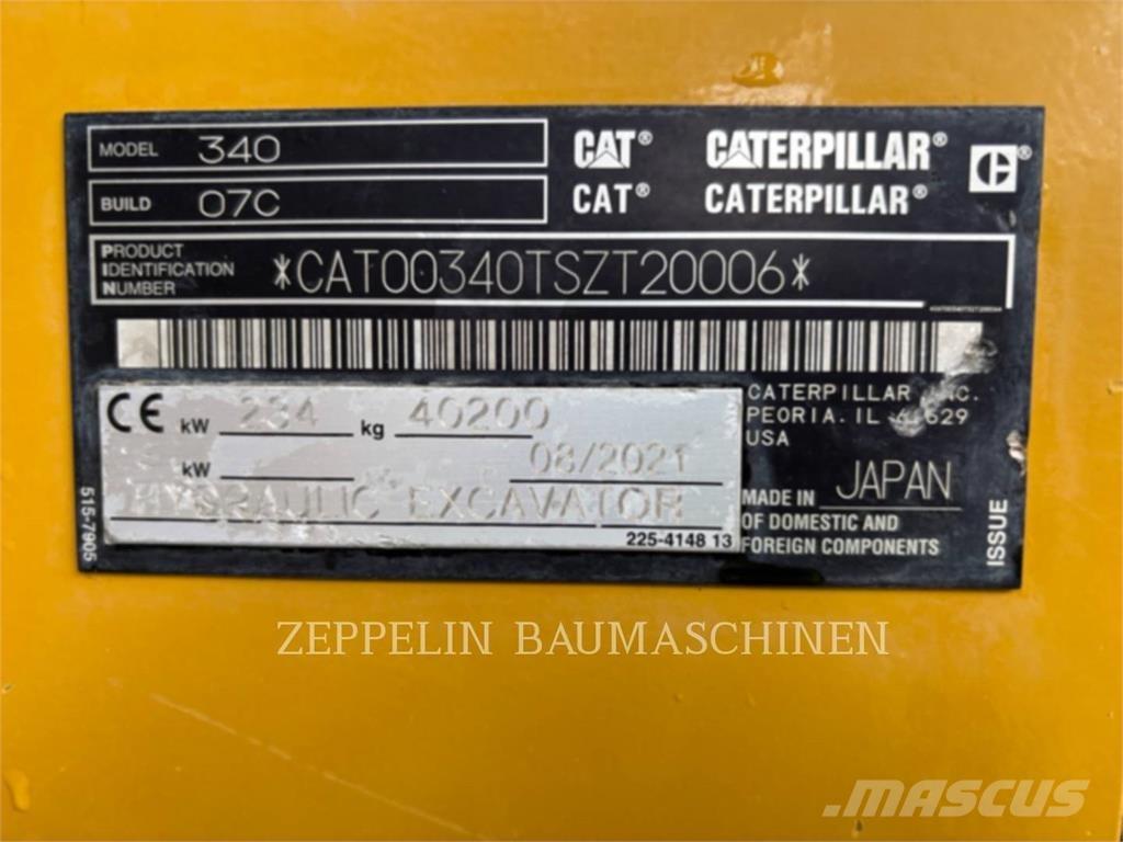 CAT 340-07A Kāpurķēžu ekskavatori