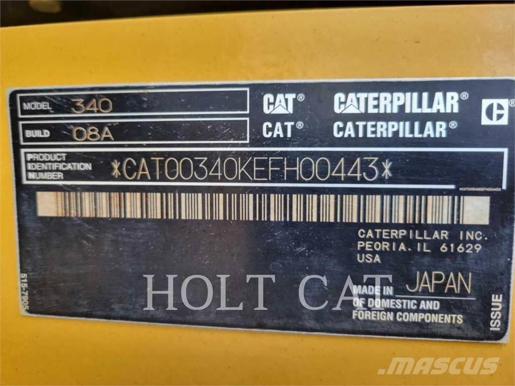 CAT 340 12 TC Kāpurķēžu ekskavatori