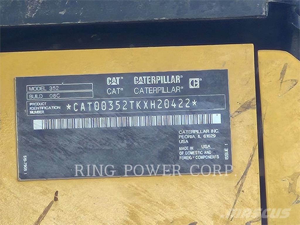 CAT 352-08 Kāpurķēžu ekskavatori