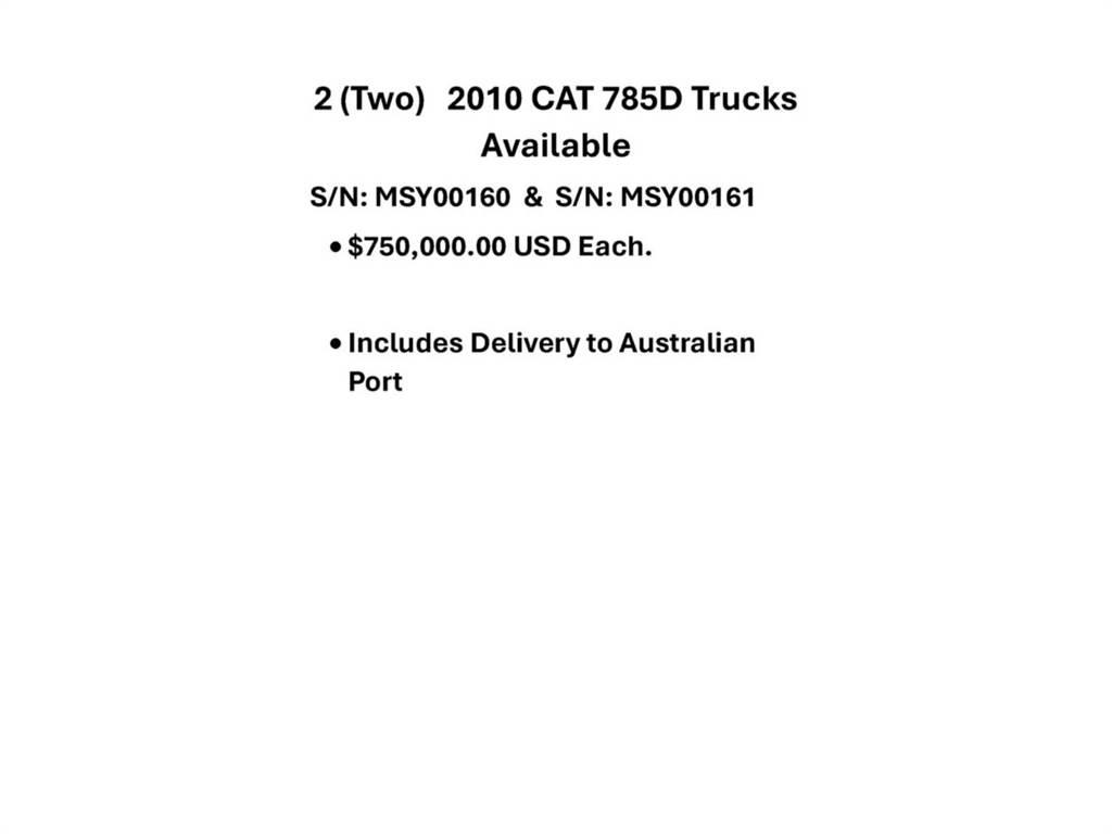 CAT 785D Artikulētie pašizgāzēji