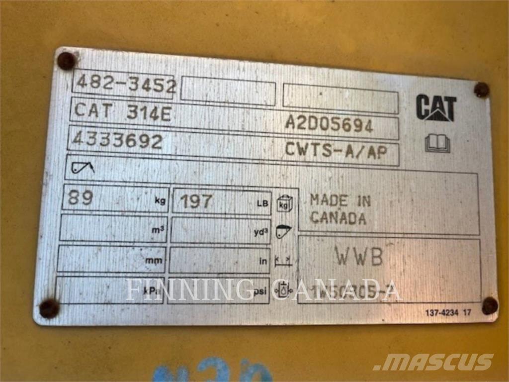 CAT ATTACHMENTS 314E Ātrie savienotāji