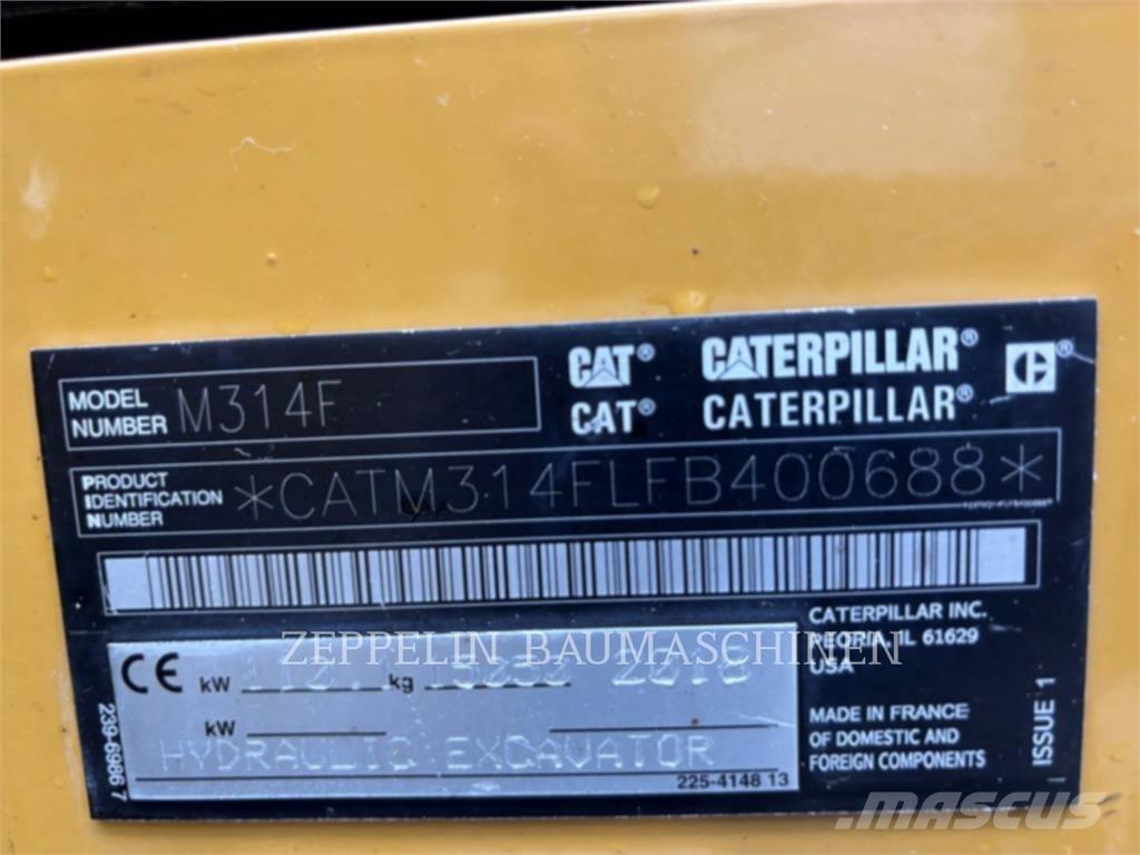 CAT M314F Ekskavatori uz riteņiem