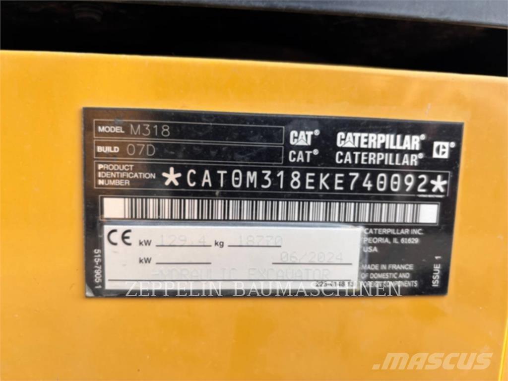 CAT M318-07A Ekskavatori uz riteņiem