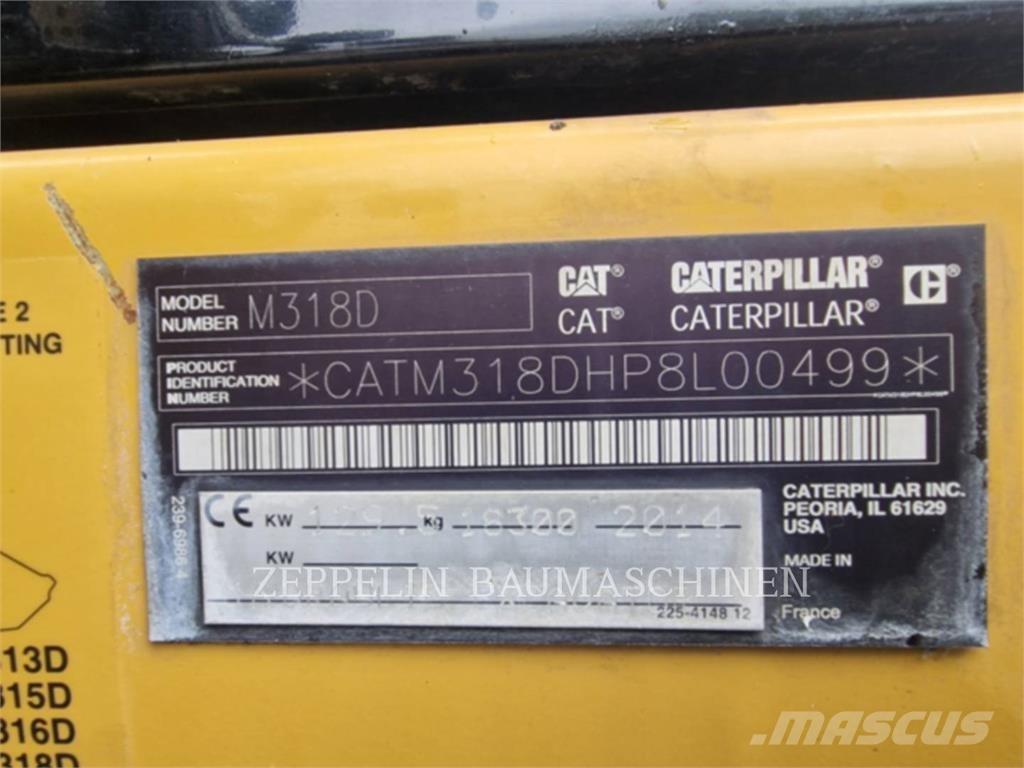 CAT M318D Ekskavatori uz riteņiem