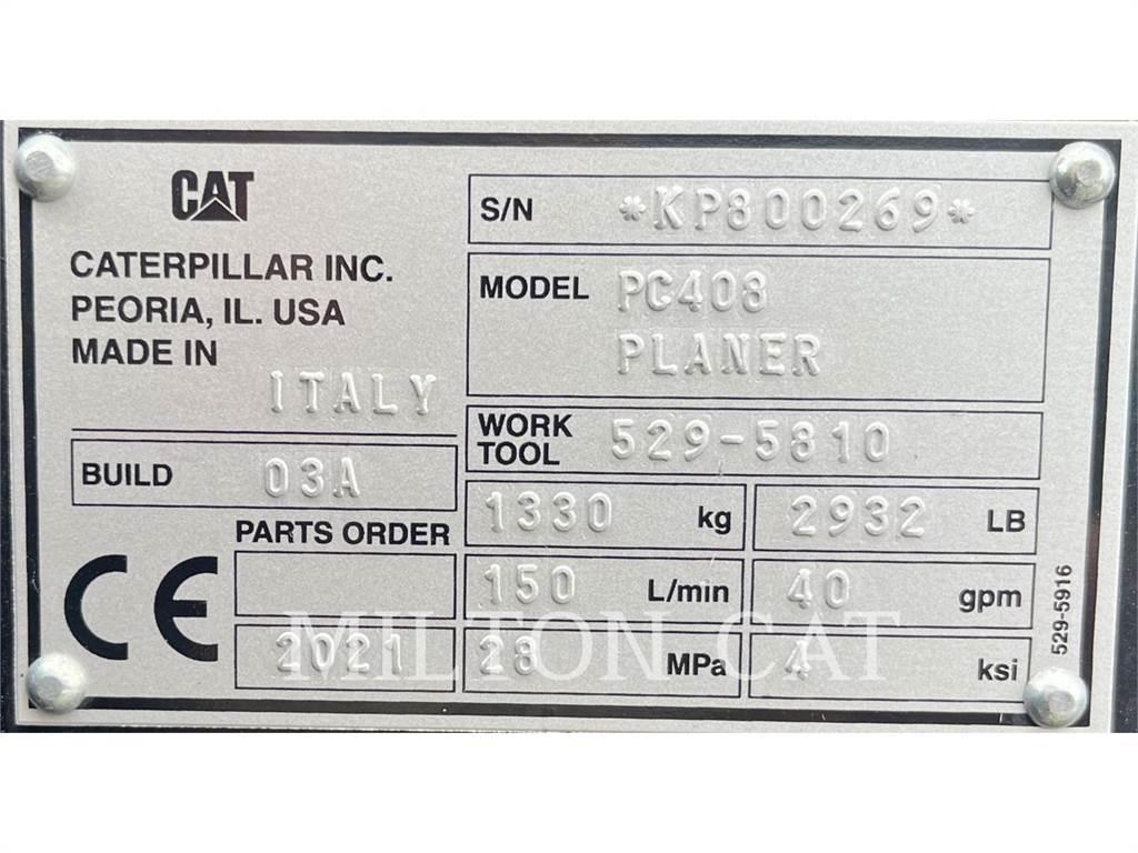 CAT PC408 COLD PLANER Šļūces