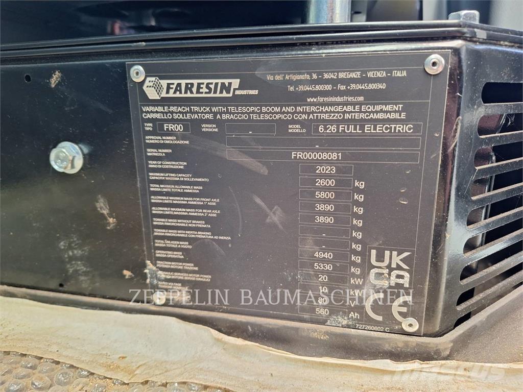 Faresin 6.26E Teleskopiskie manipulatori
