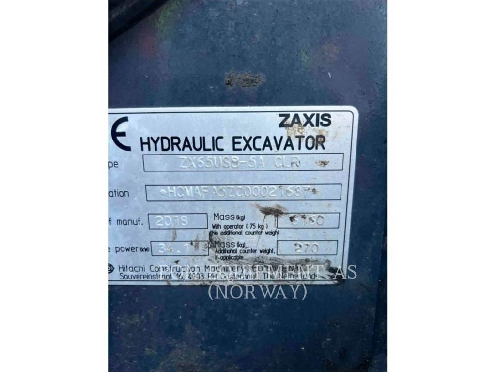 Hitachi ZX65 Kāpurķēžu ekskavatori