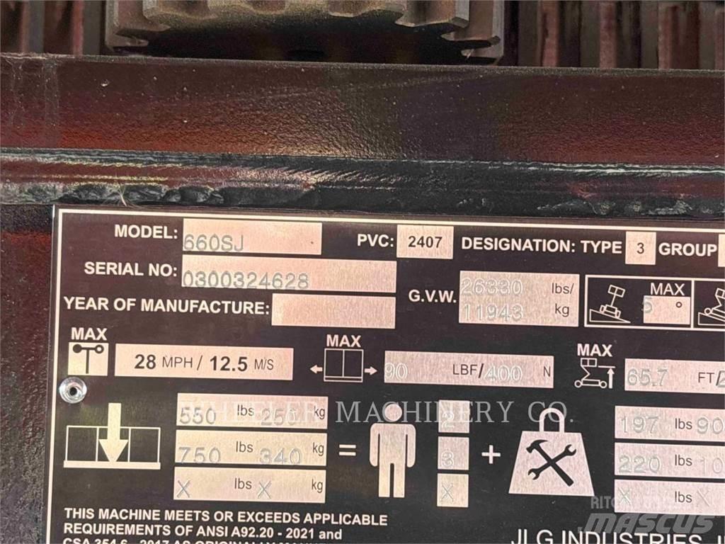 JLG 660SJ Strēles pacēlāji