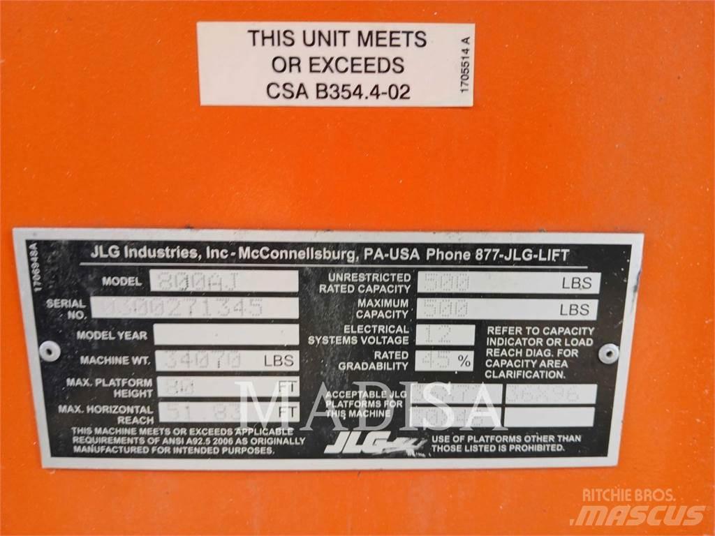 JLG 800 AJ Strēles pacēlāji