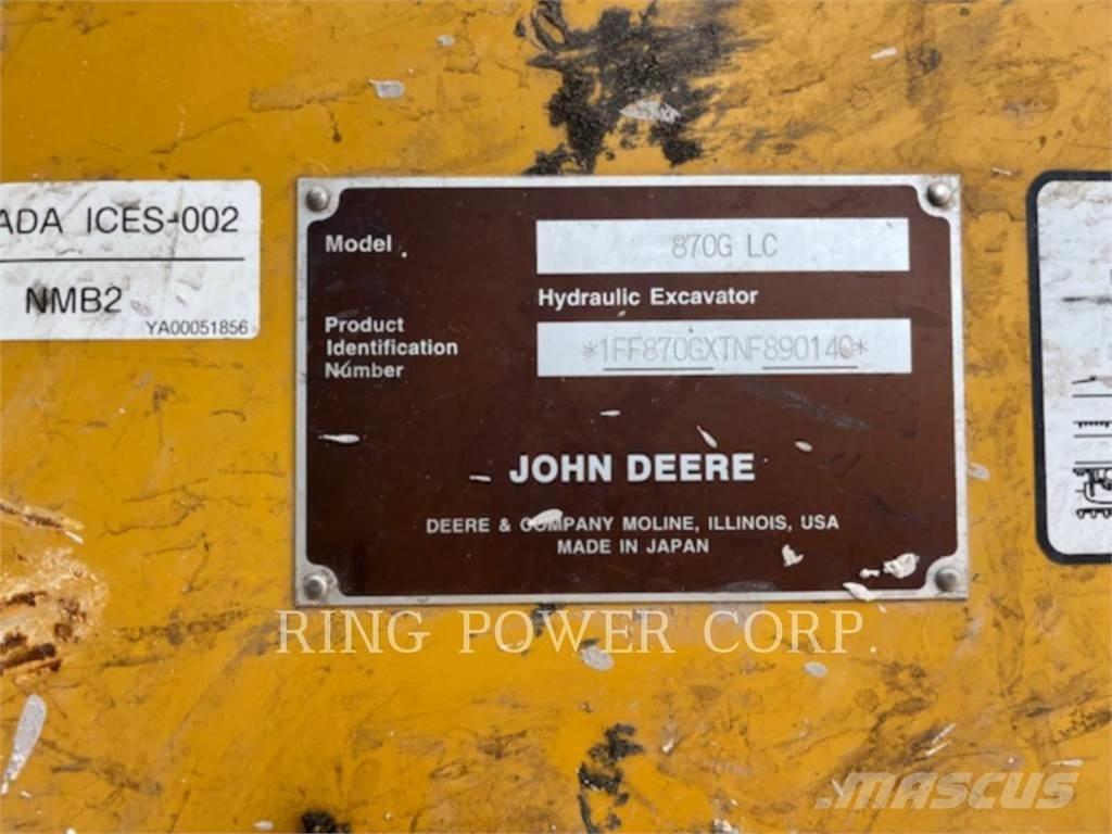John Deere & CO. 870G Kāpurķēžu ekskavatori