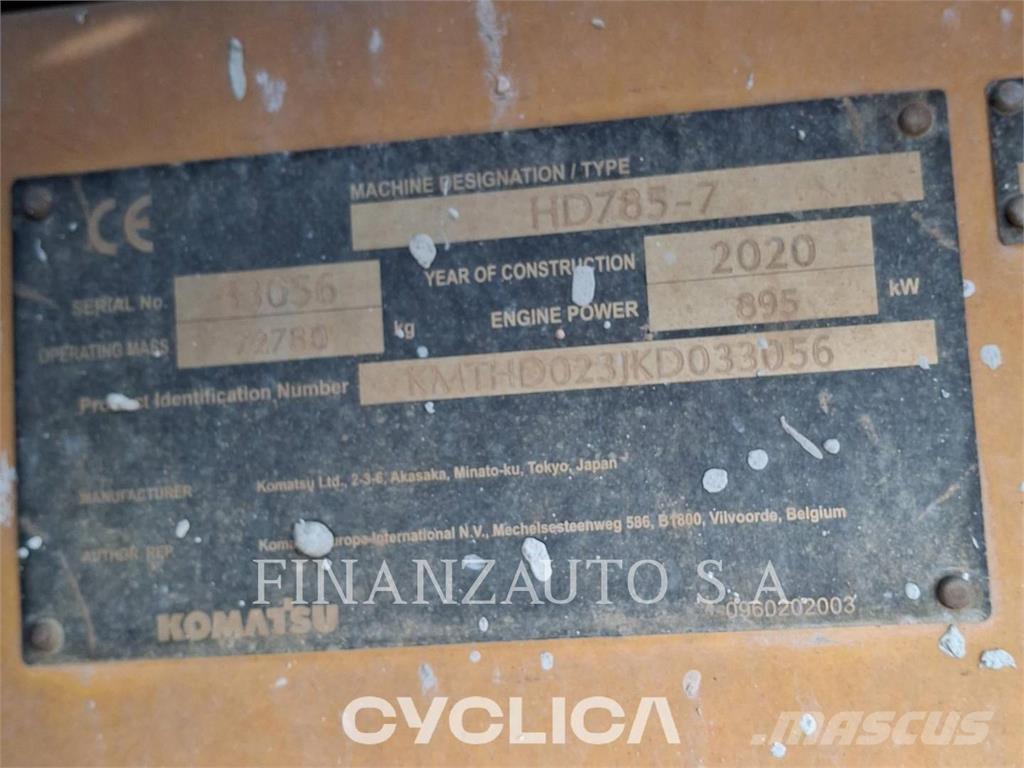 Komatsu HD785-7 Artikulētie pašizgāzēji