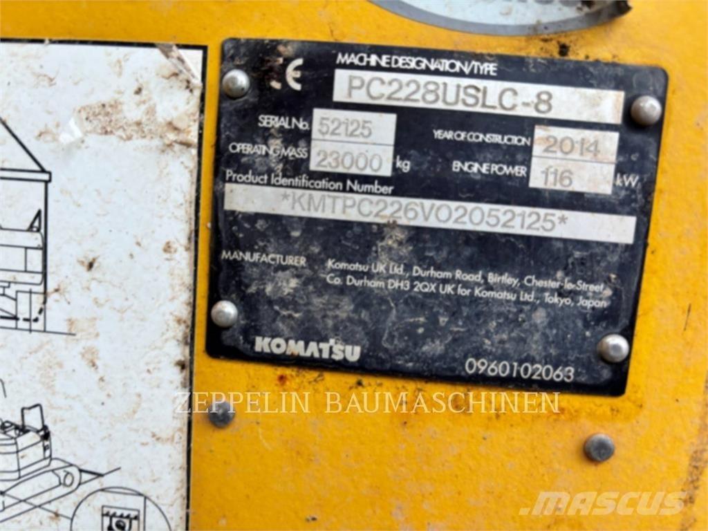 Komatsu PC228 Kāpurķēžu ekskavatori