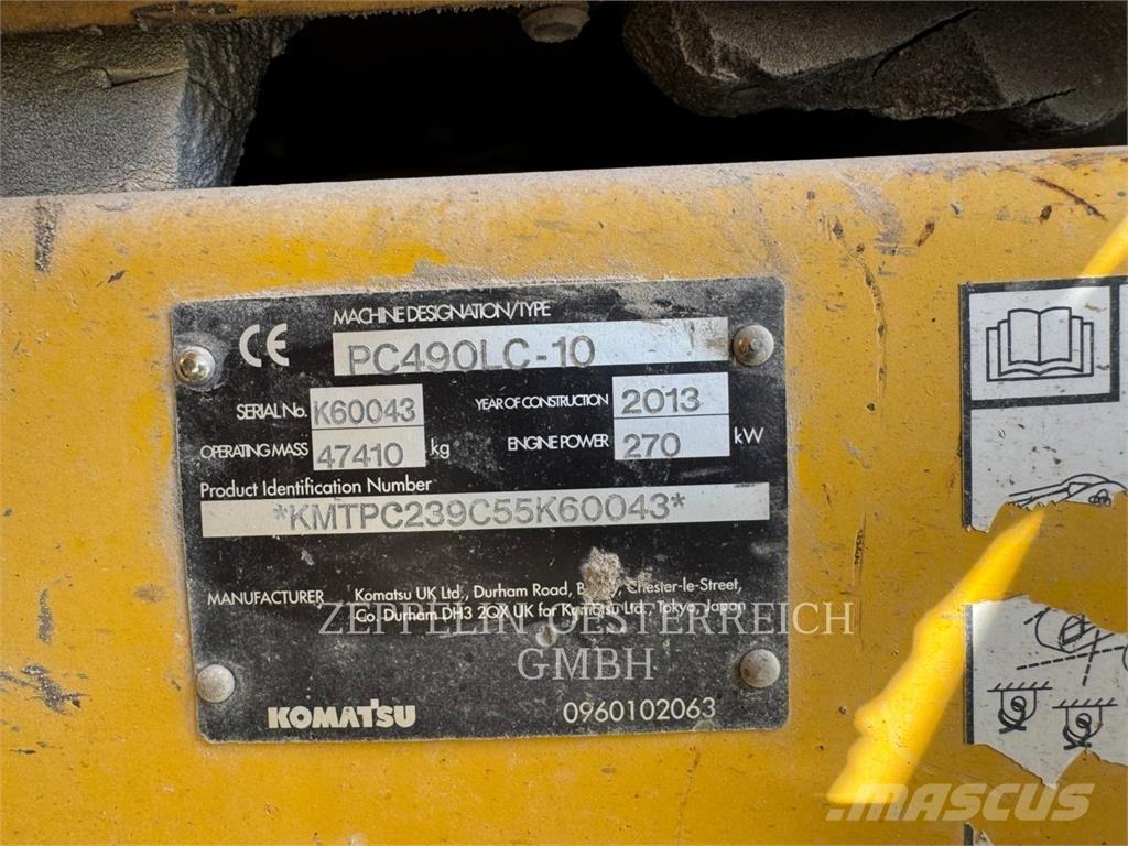Komatsu PC490LC-10 Kāpurķēžu ekskavatori