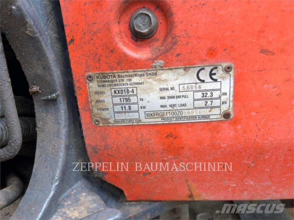 Kubota KX018-4 Kāpurķēžu ekskavatori