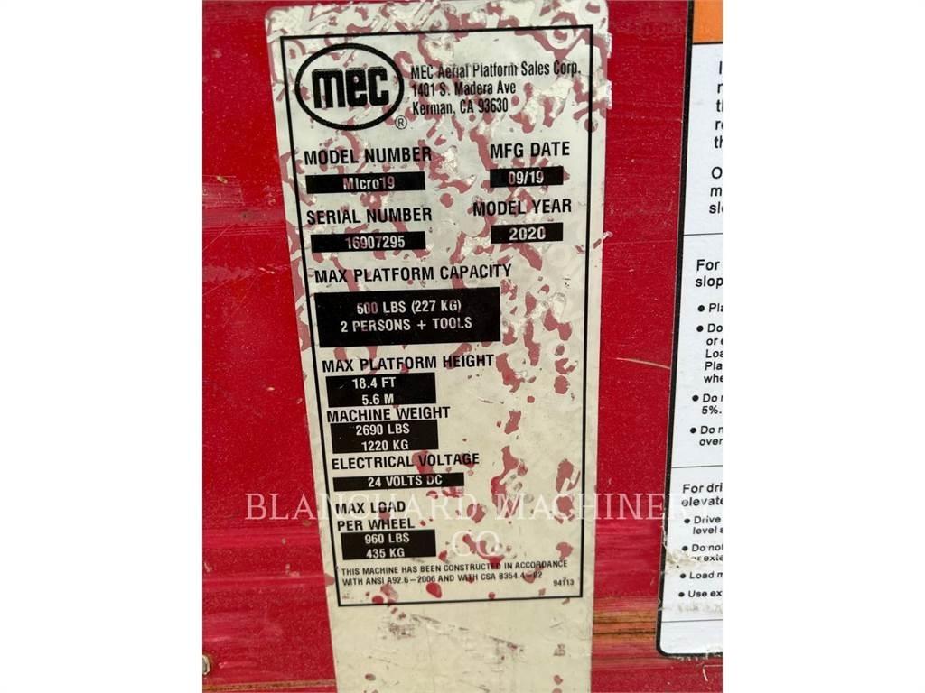 MEC MICRO 19 Šķerveida pacēlāji