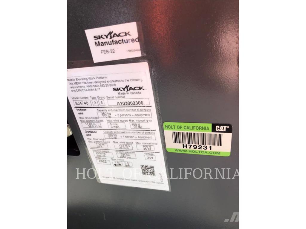 Skyjack SCISSOR40E Šķerveida pacēlāji