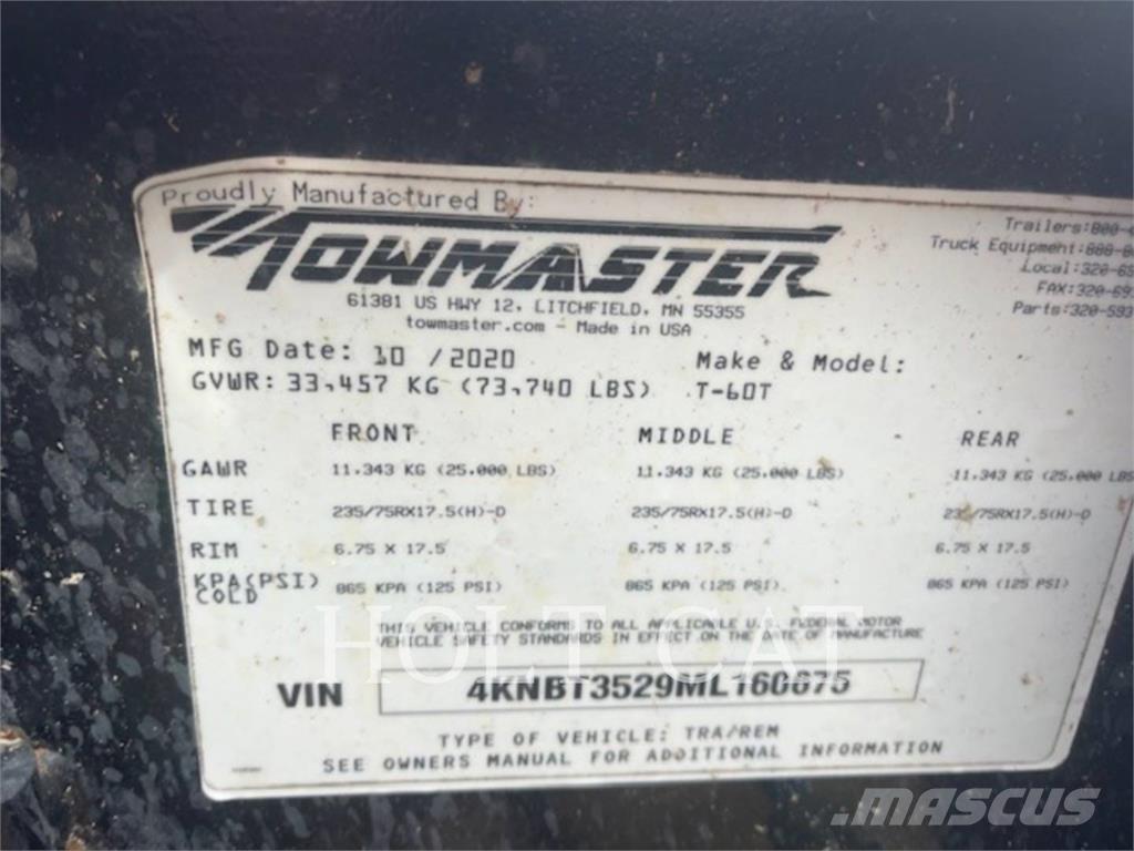 TOWMASTER T-60T Citas piekabes