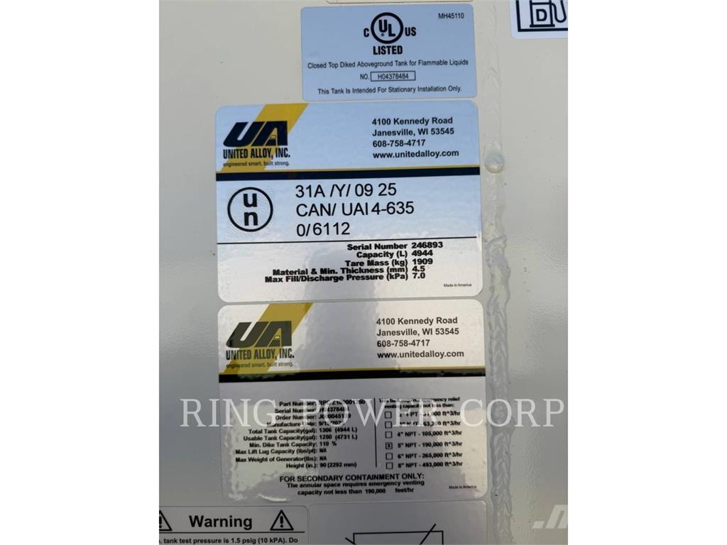 United 1250 GALLON Būvniecība- Citi