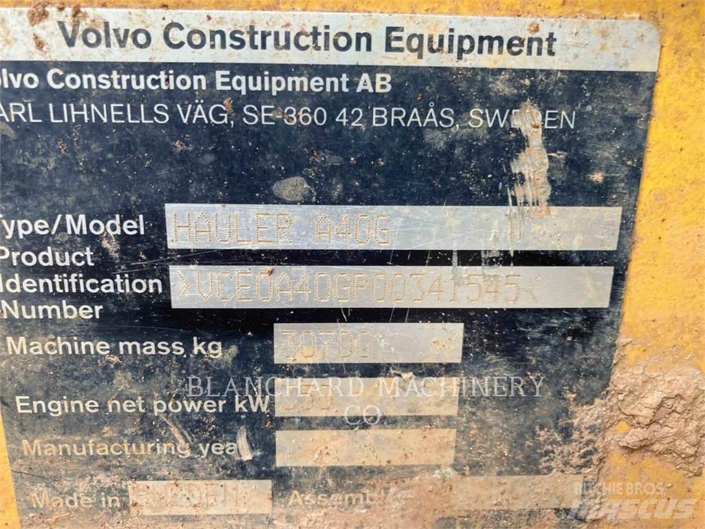 Volvo A40G Artikulētie pašizgāzēji