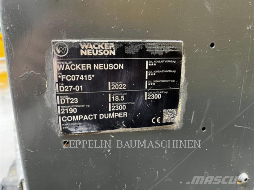 Wacker DT23 Artikulētie pašizgāzēji
