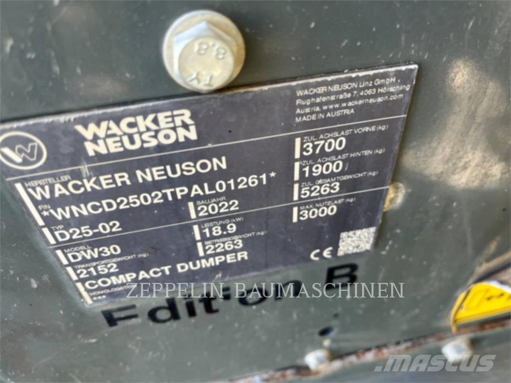 Wacker DW30 Artikulētie pašizgāzēji