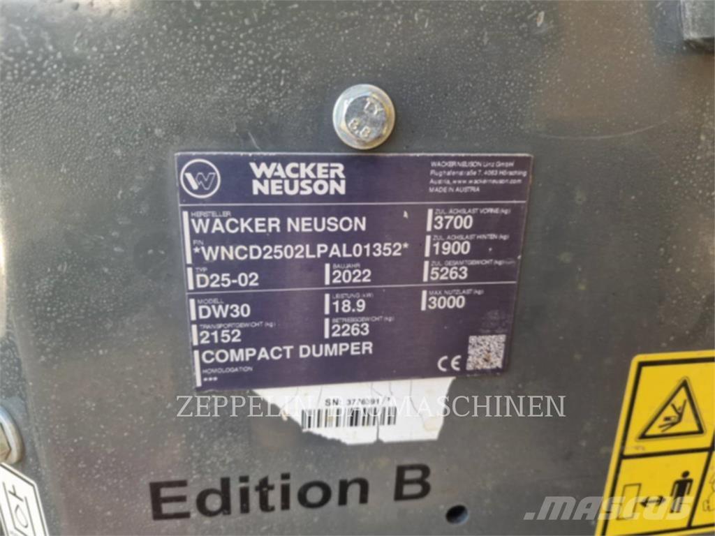 Wacker DW30 Artikulētie pašizgāzēji