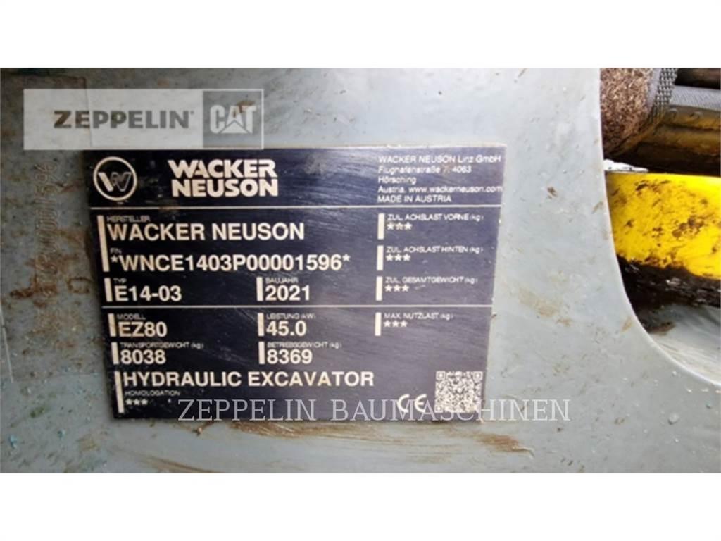 Wacker EZ80 Kāpurķēžu ekskavatori