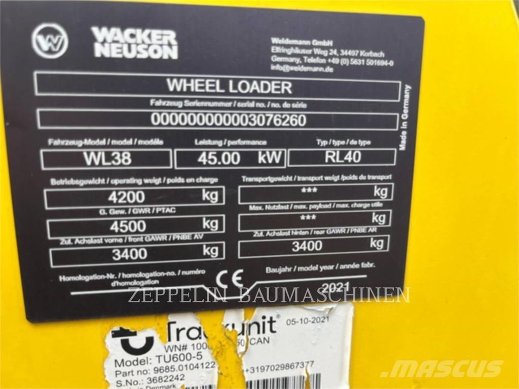 Wacker WL38 Iekrāvēji uz riteņiem