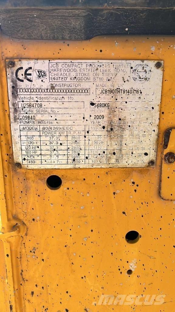JCB 190 T Lietoti riteņu kompaktiekrāvēji