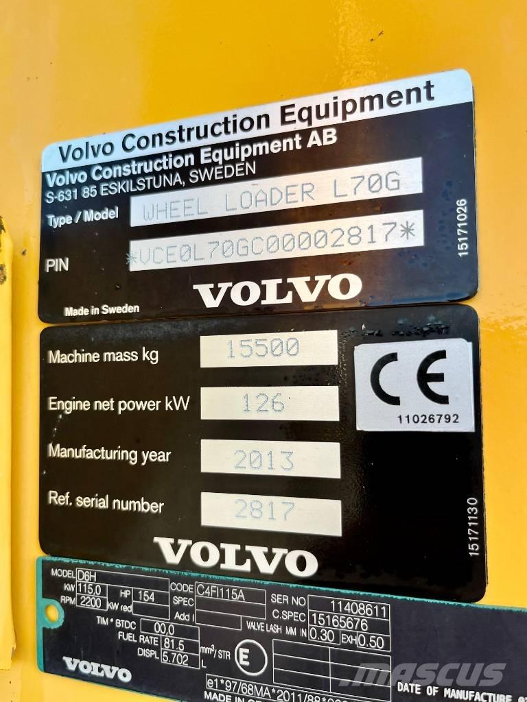 Volvo L 70 G Iekrāvēji uz riteņiem