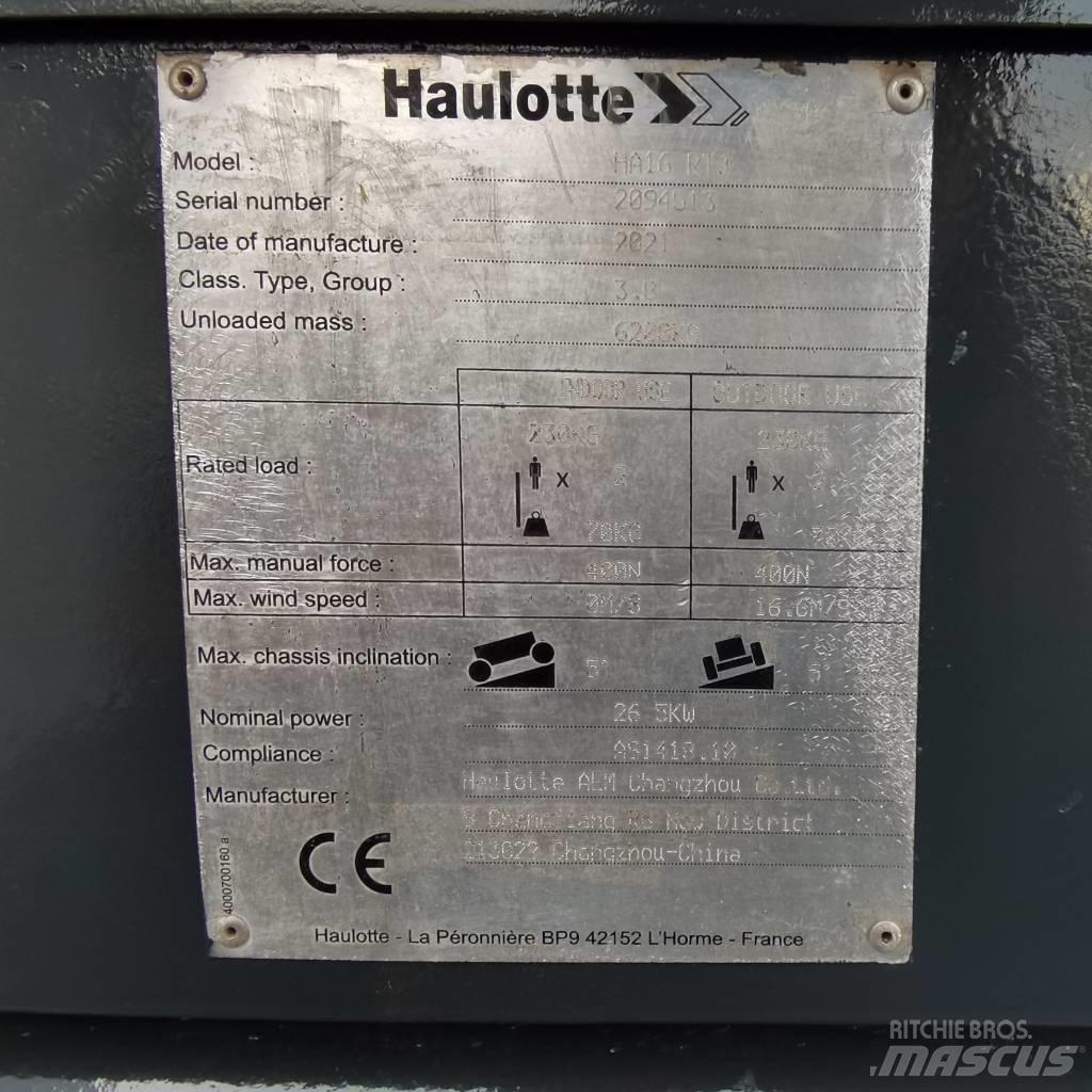Haulotte HA16RTJ Strēles pacēlāji
