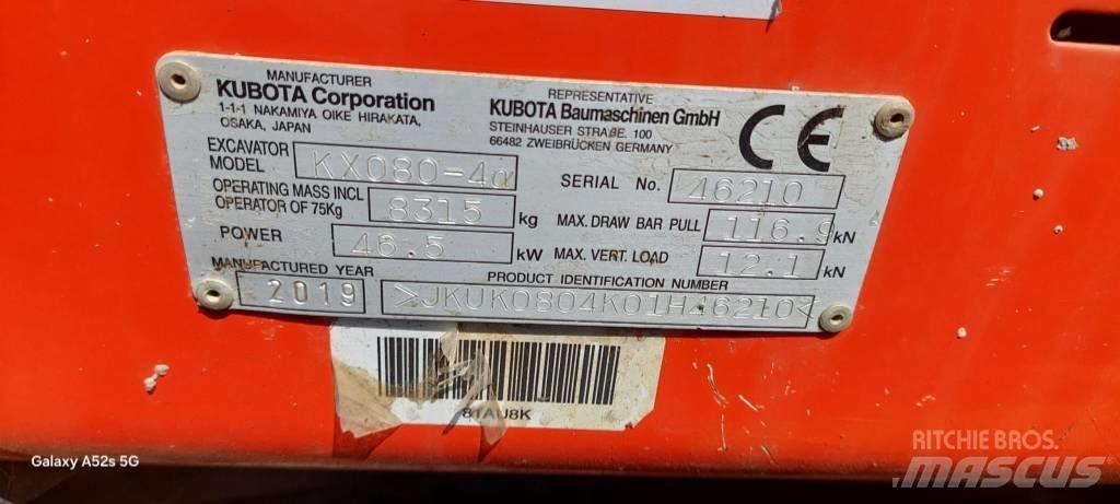 Kubota KX 080-4 Vidēja lieluma ekskavatori 7 t - 12 t