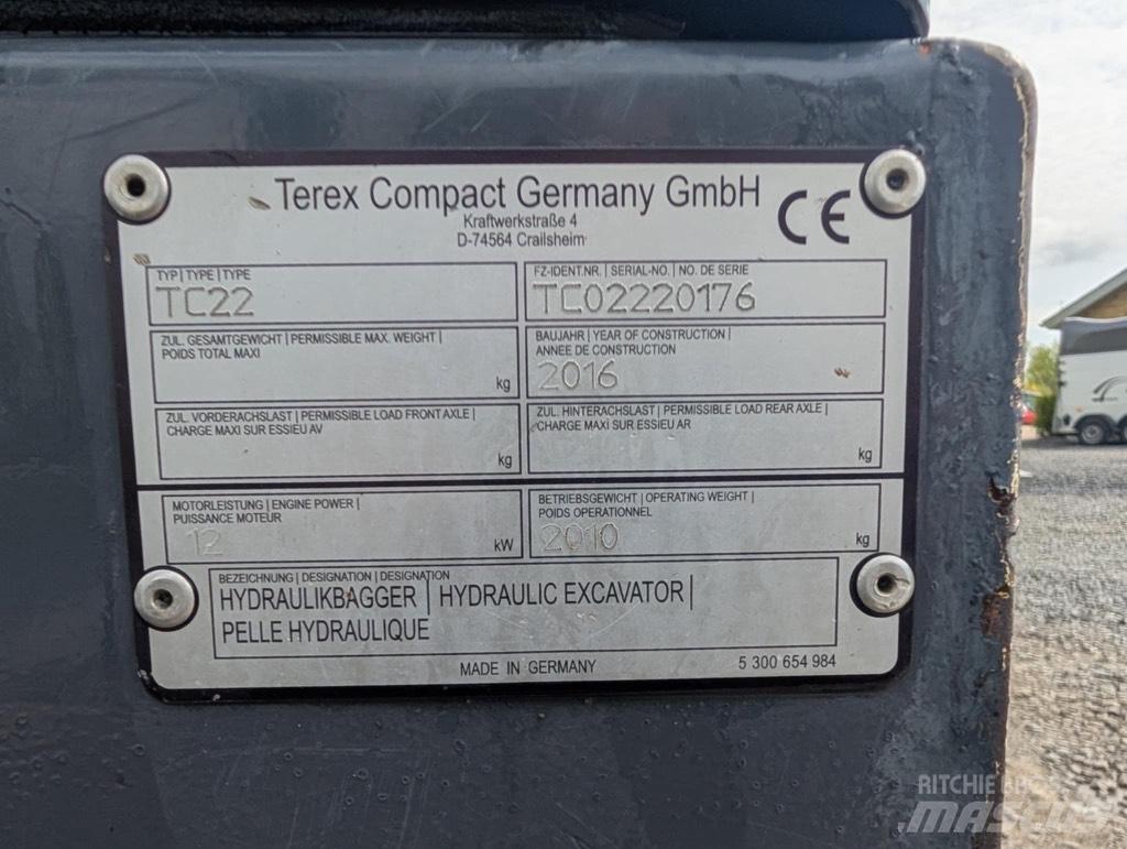 Terex TC 22-2 Kāpurķēžu ekskavatori